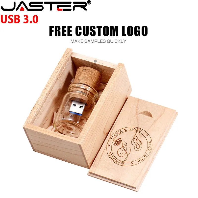 Usb 3.0 Pen Drive 128gb Wishing Bottle Memory Stick 64gb Wedding Gift Photography Flash Drive 32gb