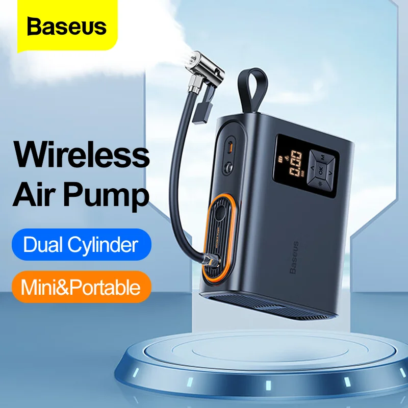 Inflatable Pump Dual Cylinder Electric Tire Inflator For Car Motorcycle Bicycle Tyre Air Pump