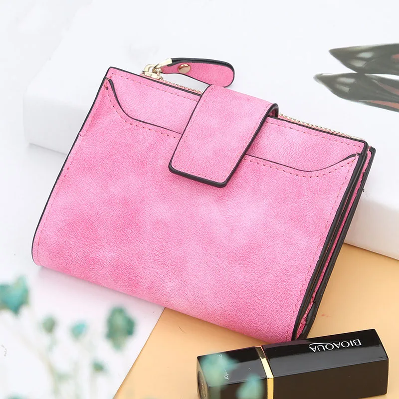 Women Wallets PU Leather Short Female Coin Purse Foldable Portable Card Holder Wallet Credit Cards For Women