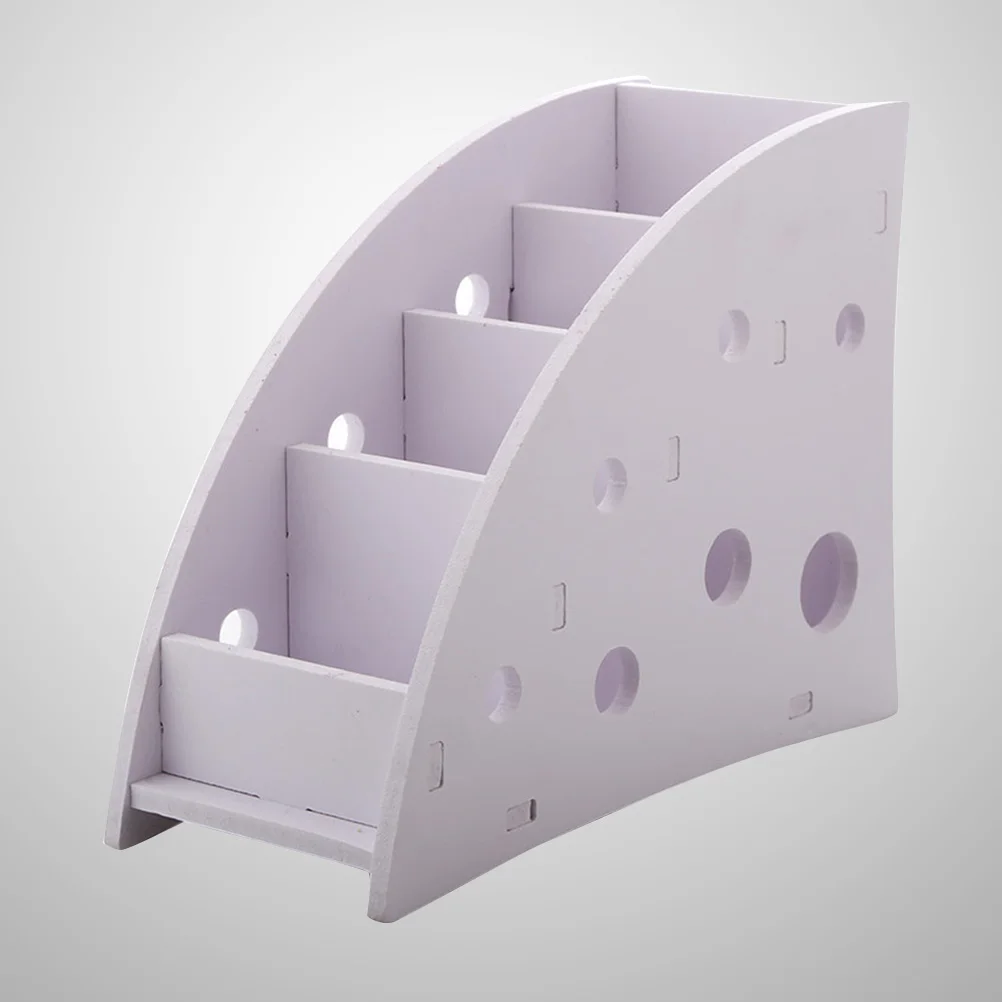 

Holder 5 Compartments Remote Holder, Desktop Storage Organizer Holder Makeup Brush Holders ( White )