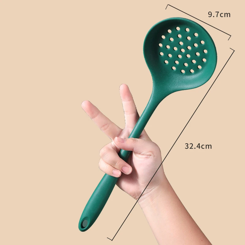 Ложка из пищевого силикона антипригарная термостойкая гибкая лопатка для вока