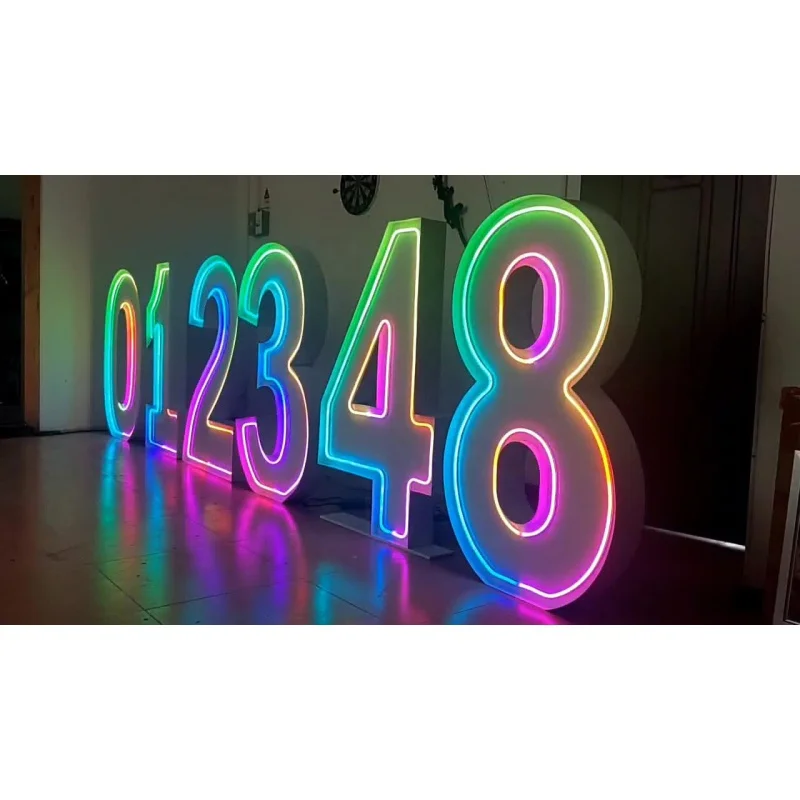 (На заказ) 2 фута 3 4 0-9 фотовспышка с большим светодиодным буквенным номером