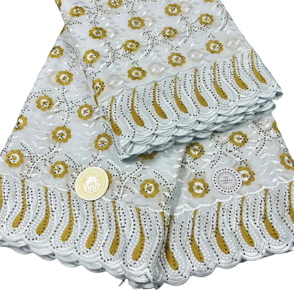 Швейцарское кружево Lafaya с камнями 100% хлопок 5 ярдов