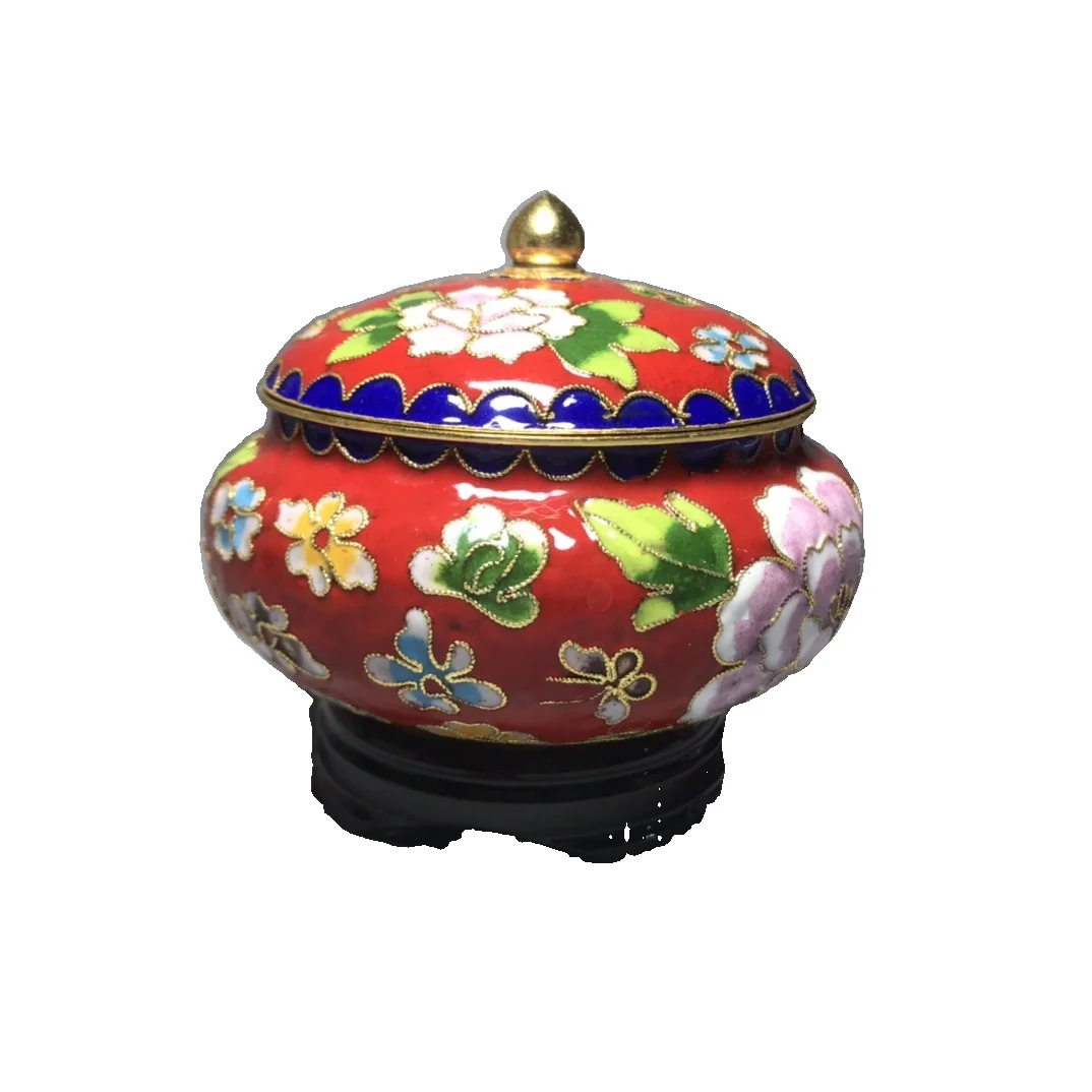 

MOZART A Small Cloisonné Pot Style 341 Chinese Traditional Style Antiques Fine Art Gifts Crafts