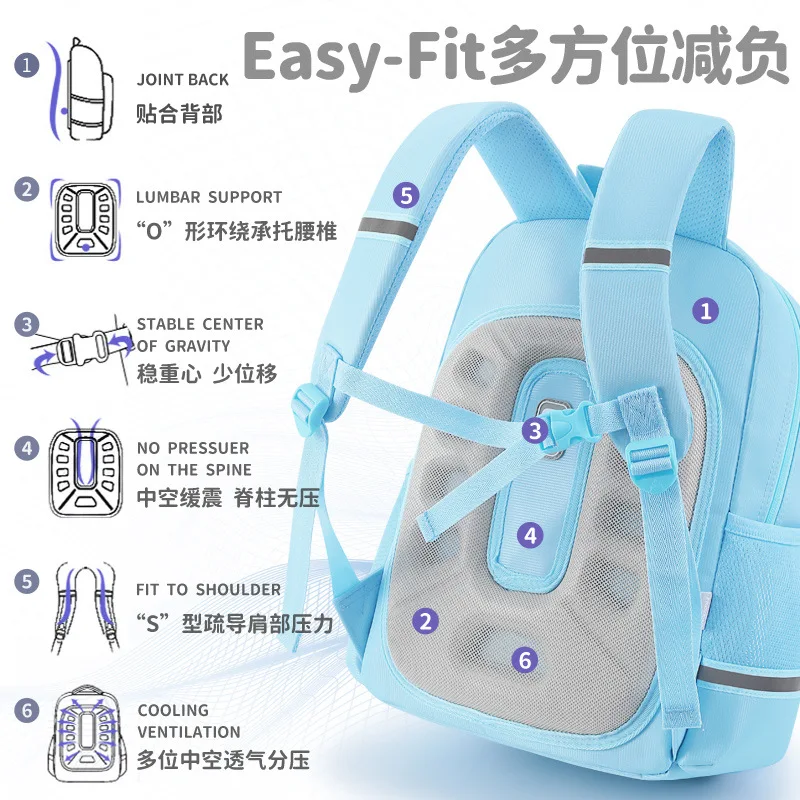 Disney Princess Aisha Girls' schoolbag, antibacterial waterproof material to protect the spine design Disney backpack