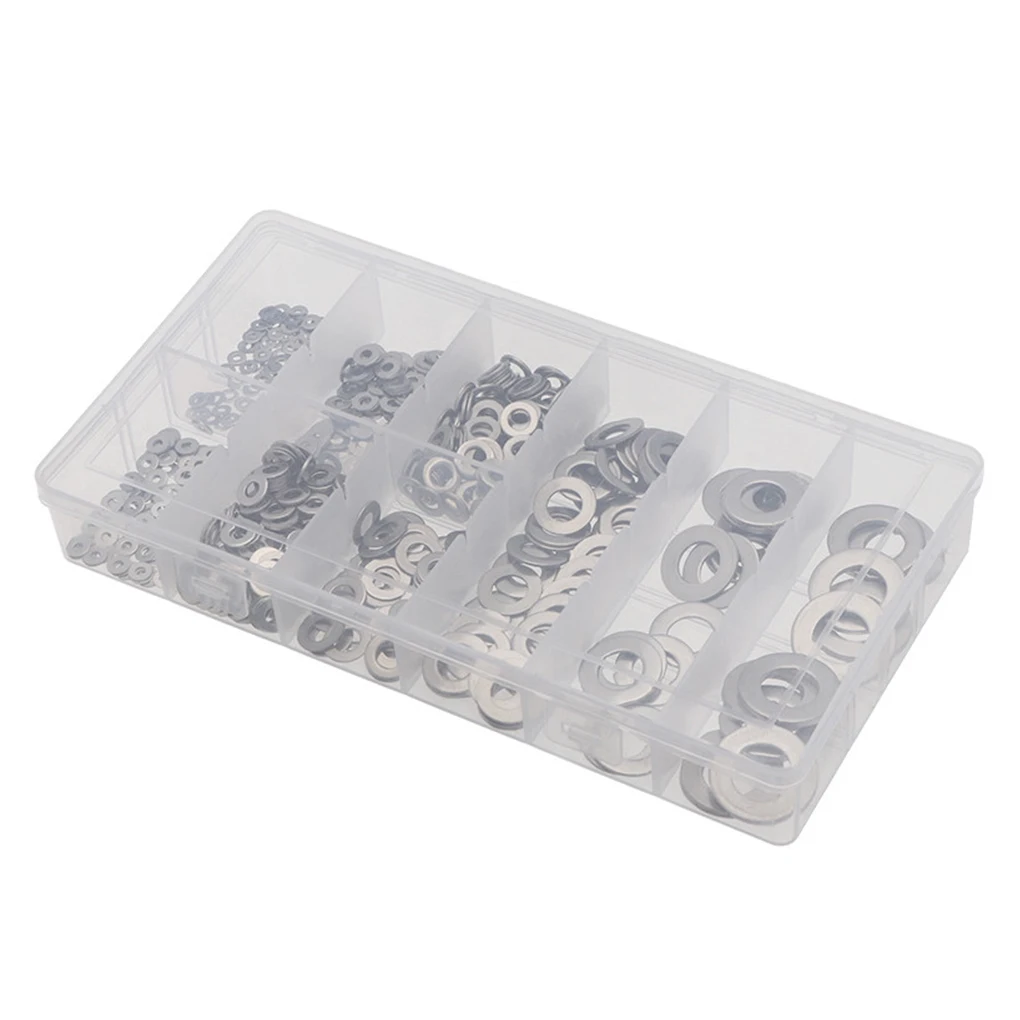 

Упаковка из 800 простых нержавеющих прокладок компактного размера, плоская прокладка, аксессуары электрика, набор для мойки колец, Водонепро...