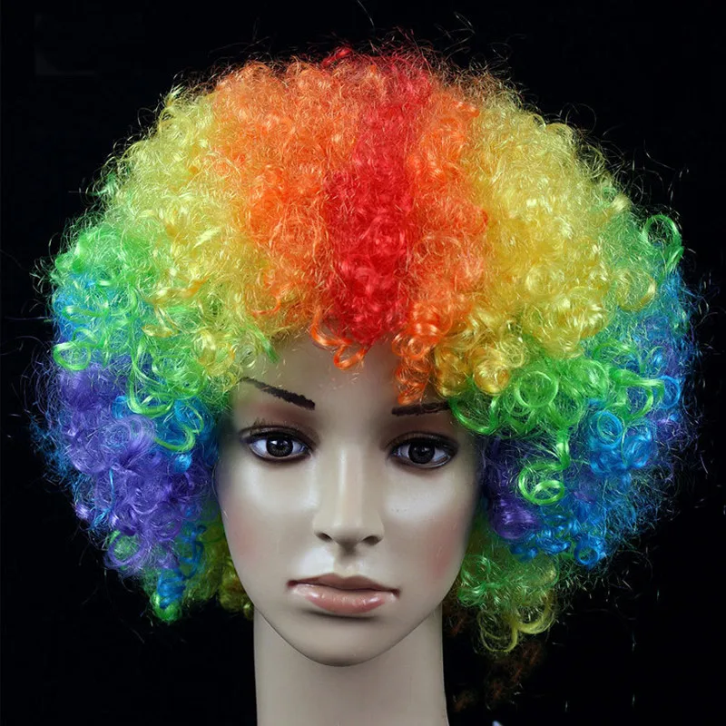 Performance Curly Clown Wavy Wig Explosive Cosplay Funny Hair Christmas Birthday Party Disco Decoration Dance Bar Gift images - 6