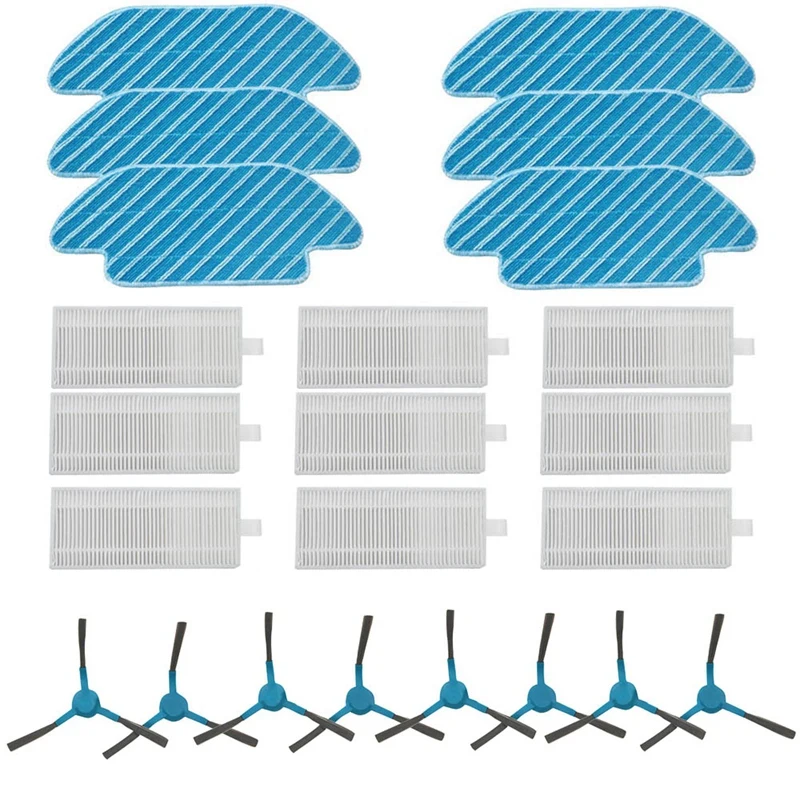 

Replacement Filter Side Brush Mop Cloth for Cecotec Conga 4090 Vacuum Cleaner Robot Sweeper for Conga 4090 Refills