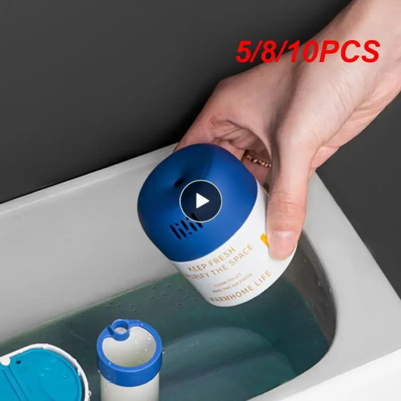 

Toilet Cleaner Freshener Automatic Flush Toilet Cleaner Helper Blue Bubble Cleaning Deodorizes Bathroom Restroom Decontamination