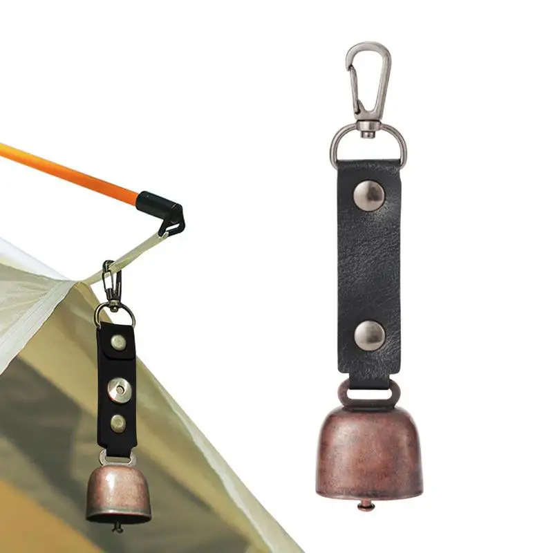 

Bear Bell Loud Hiking Safe Bell For Hikers Anti-Lost Pet Bell Dog Bell With Durable PU Leather Strap Noise Maker Camping Bell