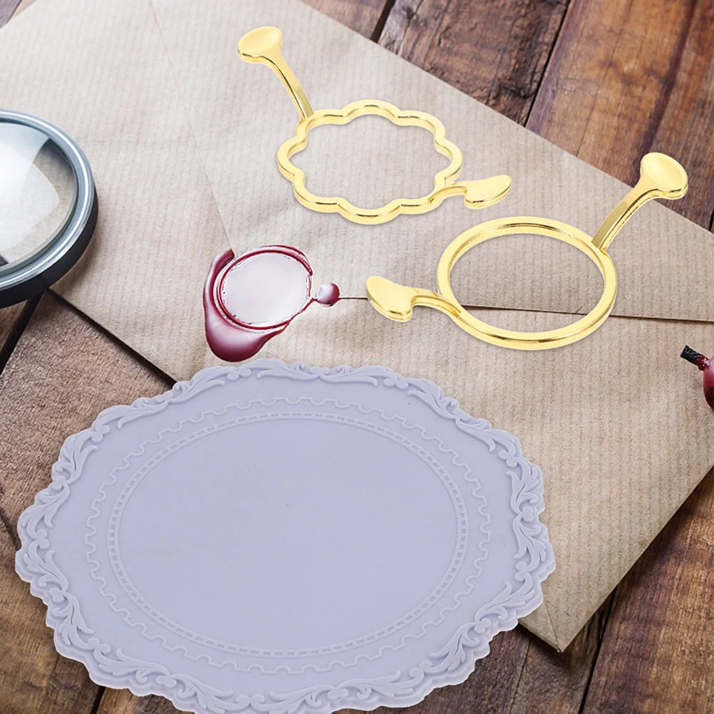 

1 Set Wax Seal Stamp Metal Molds With Wax Sealing Mat Wax Sealing Stamp Molds