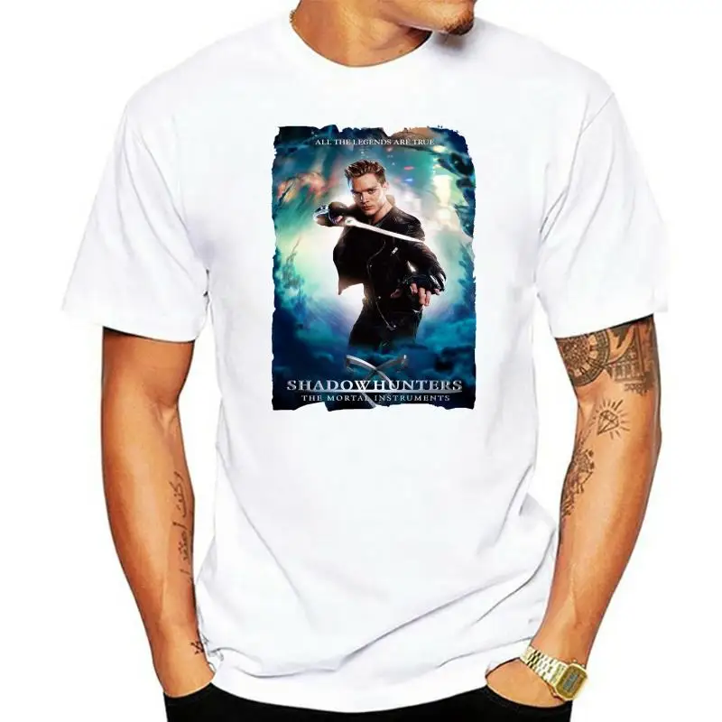

Белая мужская футболка с логотипом Shadowhunters Tv Series