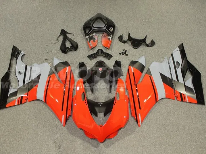 

New ABS Whole Fairings Kit Fit For DUCATI 899 1199 PANIGALE 2012 2013 2014 12 13 14 Bodywork Set Custom Red Gray
