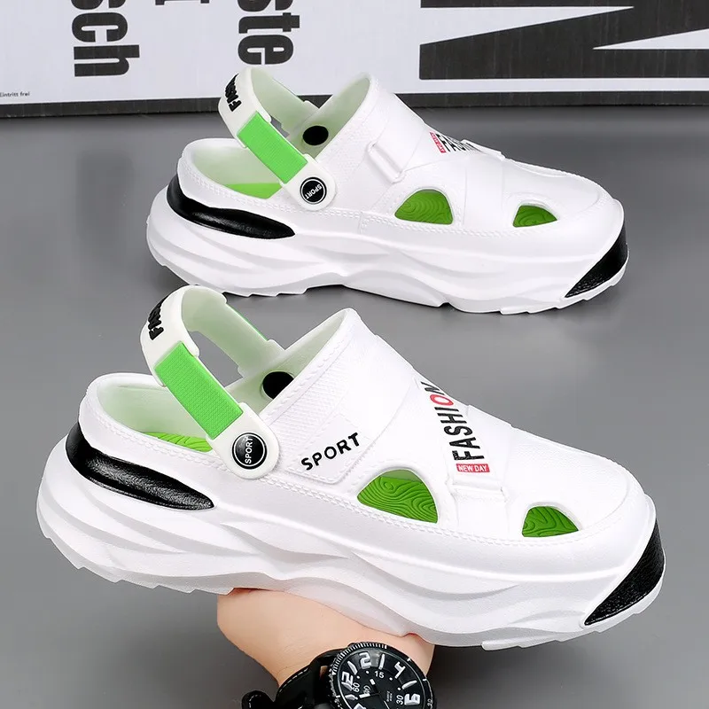 Мужские сандалии из ЭВА мягкие шлепанцы на толстой подошве Повседневная модная