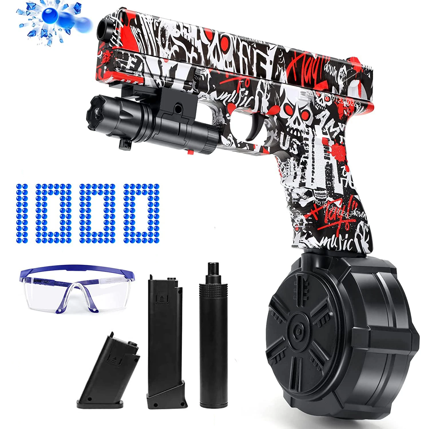 

2 in 1 Electric Manual X2 Pistol Airsoft Gel Ball Blaster Automatic Splatter Toy Gun Cs Game Paintball Weapon For Boys Gift