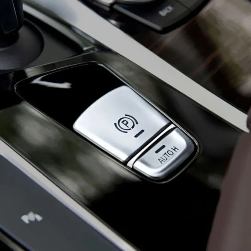 Фото Для BMW 5 серии G30 X3 G01 X4 G02 18-24 ABS автомобильный центральный ручной тормоз крышка P кнопка отделка наклейка интерьерные автомобильные аксессуары №5
