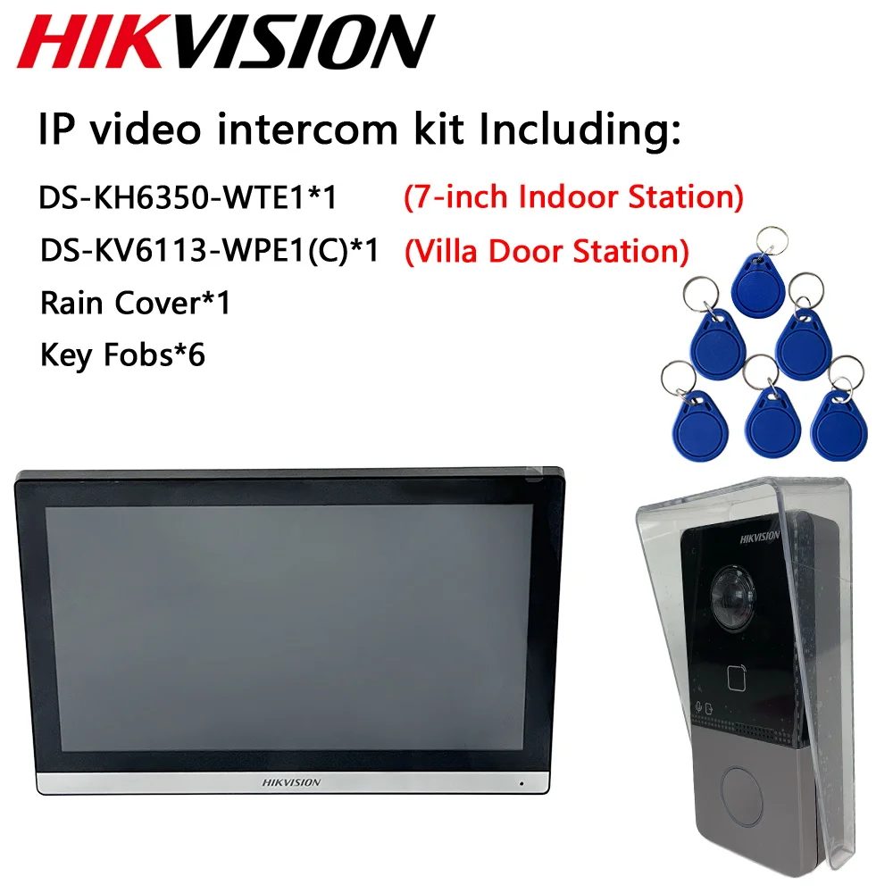 

Hikvision IP-видеодомофон DS-KH6350-WTE1 + DS-KV6113-WPE1(C)