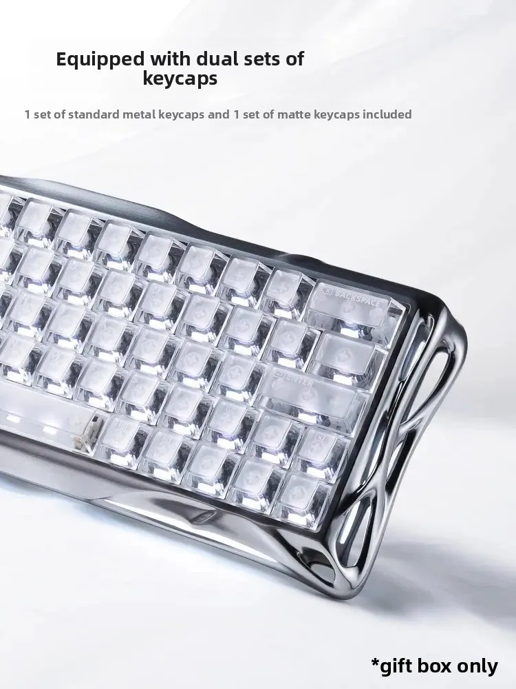 Фото Игровая клавиатура GravaStar V60 Pro с магнитными переключателями, полностью алюминиевая, с низкой задержкой, 3 режима подключения, механическая, для ПК, аксессуары для геймеров, подарки №5