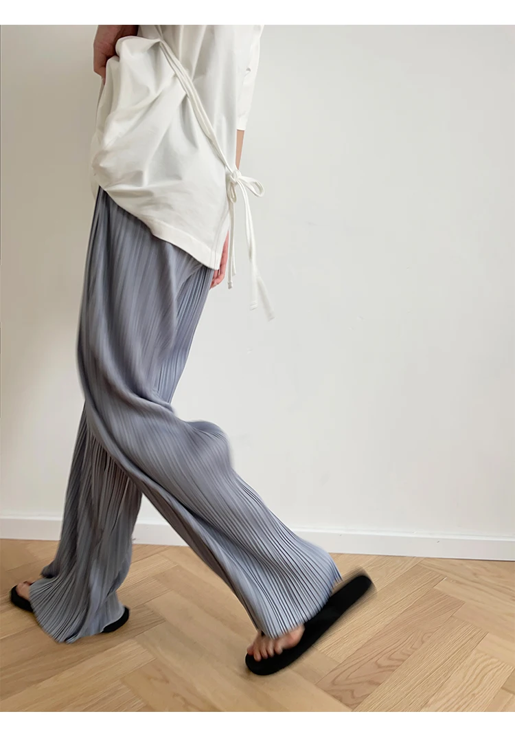 

Женские прямые брюки с высокой талией, повседневные однотонные брюки высокого качества, 2022