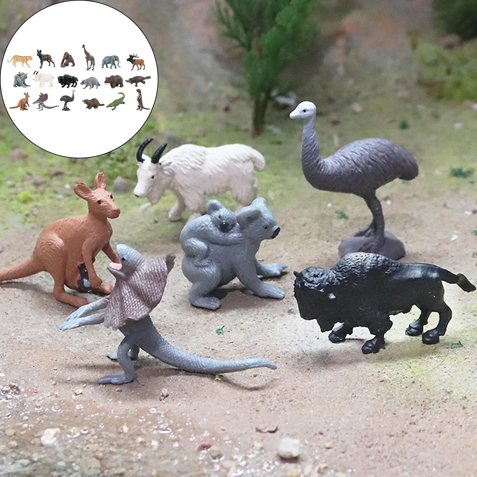 

18PCS Figures Animal Learning Toys Toys Party Supplies Gift for Toddlers