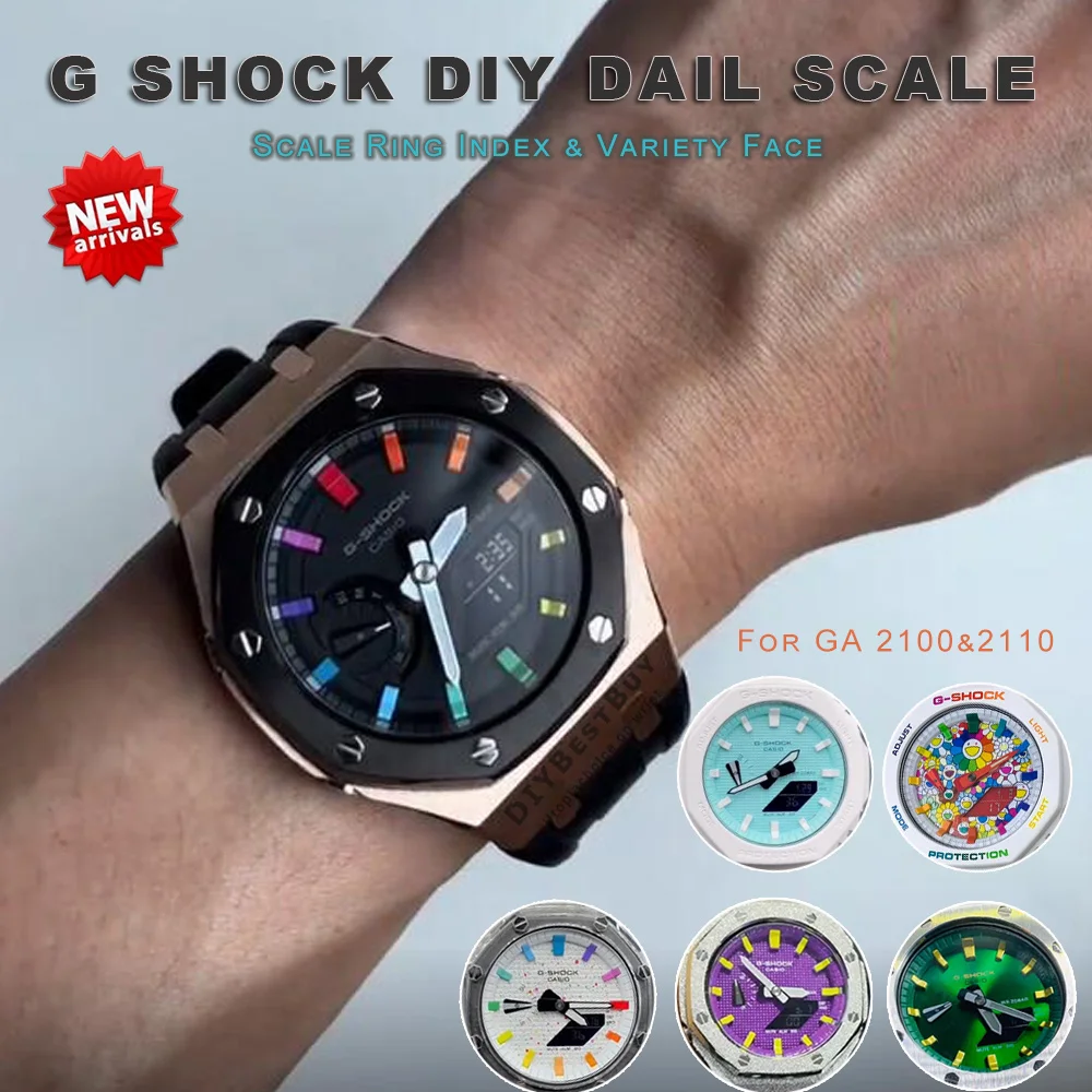 

Новинка, циферблат часов Casioak для G shock GA2100 GA 2110, модифицированное кольцо для шкалы, аксессуары для часов