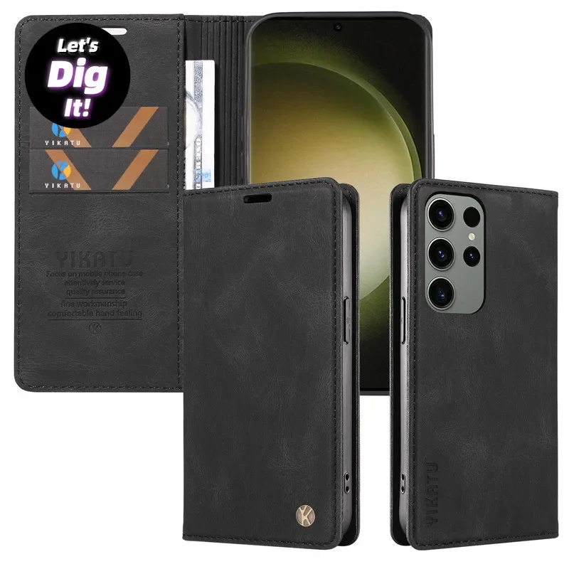 Роскошный кожаный защитный чехол-кошелек для Samsung Galaxy S23 + Ultra S22 Plus S21 FE 5G S21Plus S 23