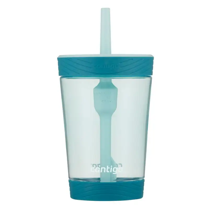 

Spill-Proof Plastic Tumbler with Straw Honeydew, 14 fl oz.