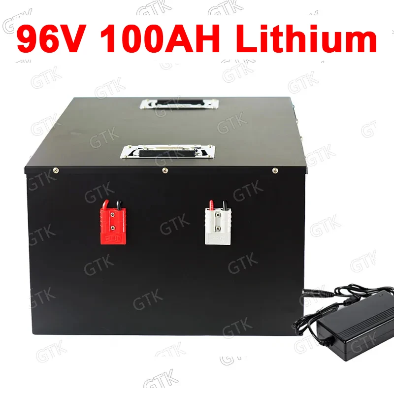 

Водонепроницаемый литий-ионный перезаряжаемый аккумулятор 96 в 100 Ач, литий-ионный аккумулятор для экскаватора, автофургона, вилочного погрузчика, тройное зарядное устройство 10 А
