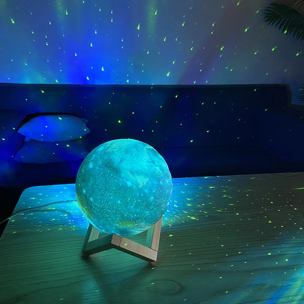 

Многофункциональная лампа-проектор для украшения пространства, Звездный проектор, ночсветильник, USB-зарядка, переключатель времени для укр...