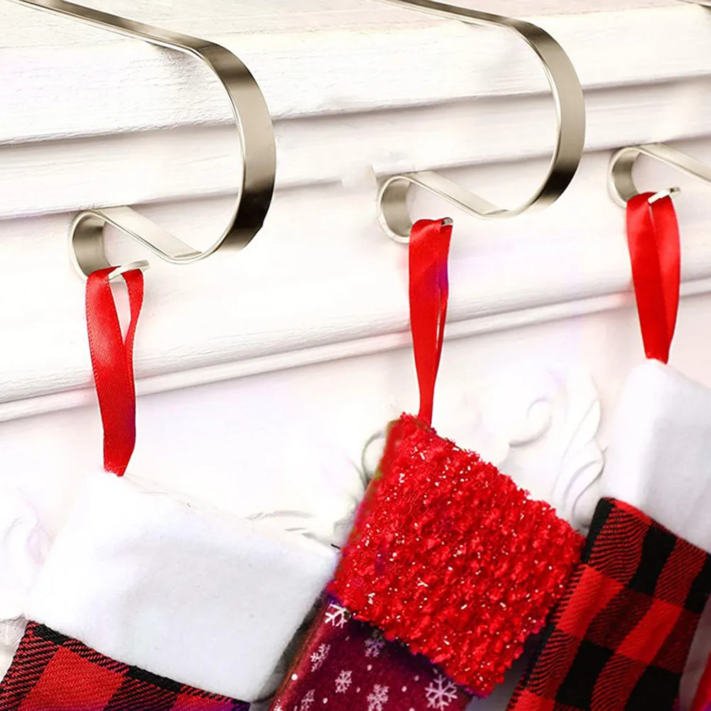 

Tools Christmas Hooks Zinc Alloy 6Pcs Accessory Decoration Hanger Set Stocking Suitable Supply Useful Brand New