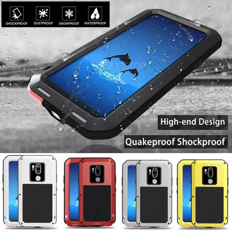 

Luxury Shockproof Aluminum Metal Case For LG G8 ThinQ Full Body Protective Waterproof Cover For LG G6 G7 V30 V40 ThinQ V50 V60
