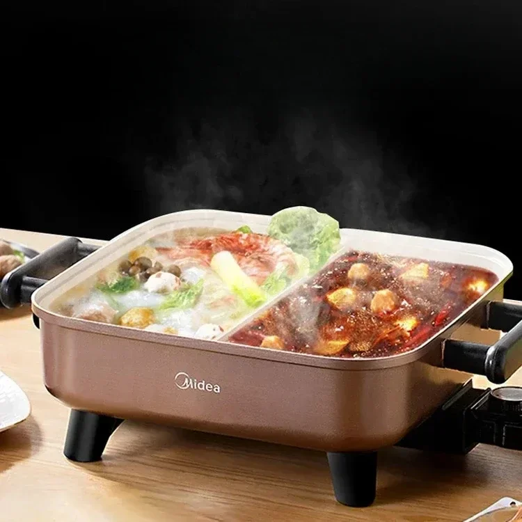 Электрический горячий горшок Midea домашний с двойным вкусом многофункциональная