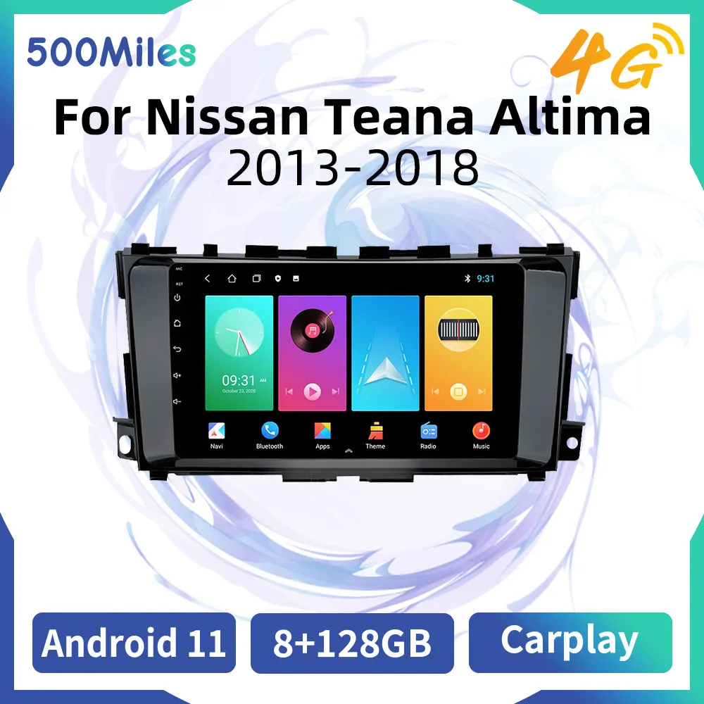 Radio con GPS para coche, reproductor estéreo con FM, WIFI, BT, navegación Multimedia, unidad principal, Android, para Nissan Teana Altima 2013-2018