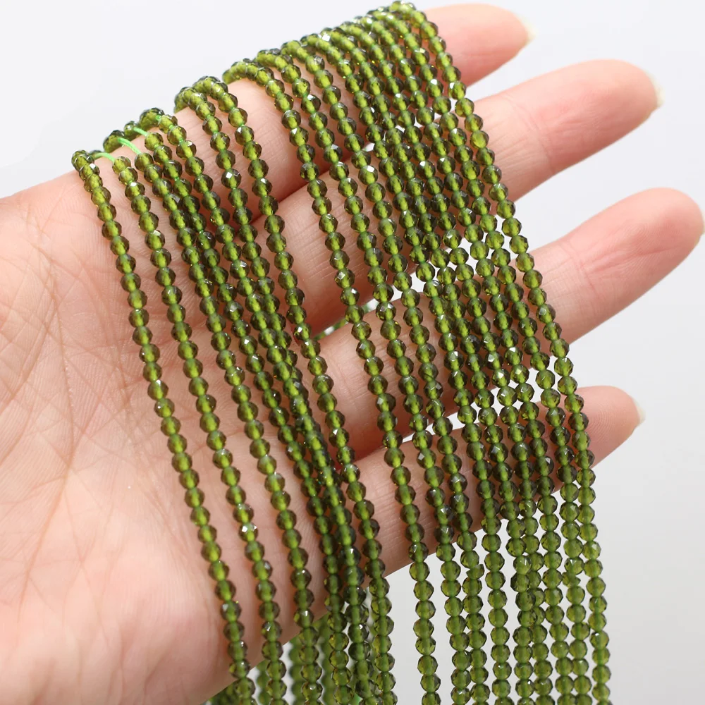 

Natural Stone Spinel Matcha Round Beads 3MM For Jewelry MakingDIY Necklace Bracelet Accessories Healing Gemstone Charm Gift 38cm