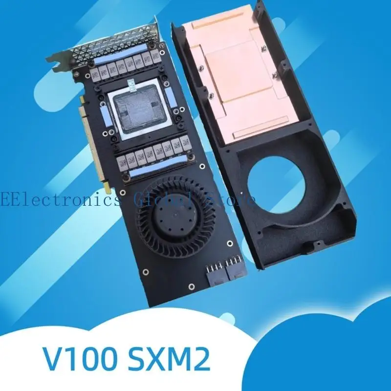 Фото 462B 16G/32G адаптер SXM2 к PCIe для вычислительной охлаждающей карты, охлаждающий вентилятор, замена карты адаптера PCIE для №2