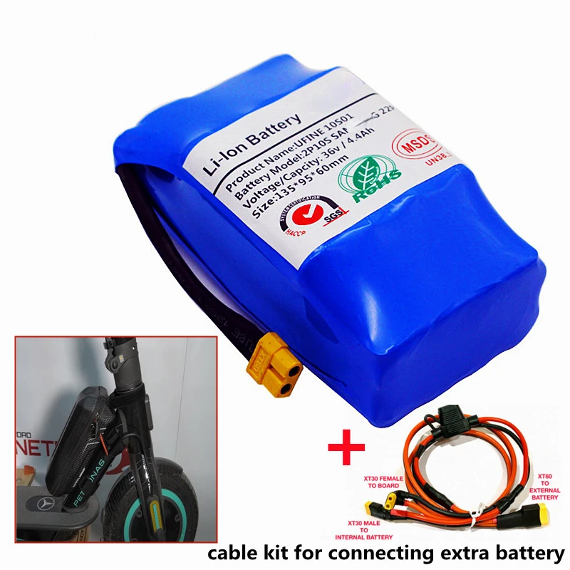 Extra Expansion m365 and Pro Battery Pack 36V 4.4Ah 7.0Ah 18