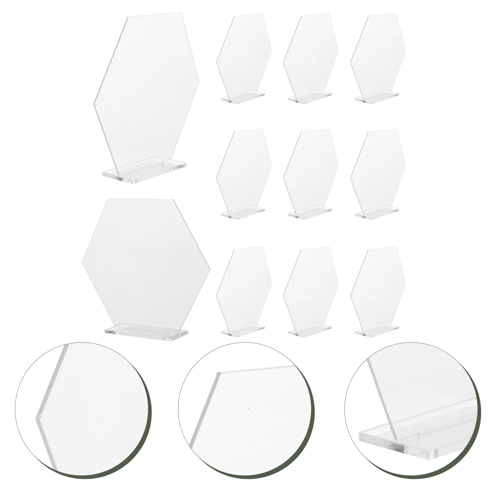 

18pcs Blank Diy Stands Sign Blank Sign Table Holders Table Numbers for