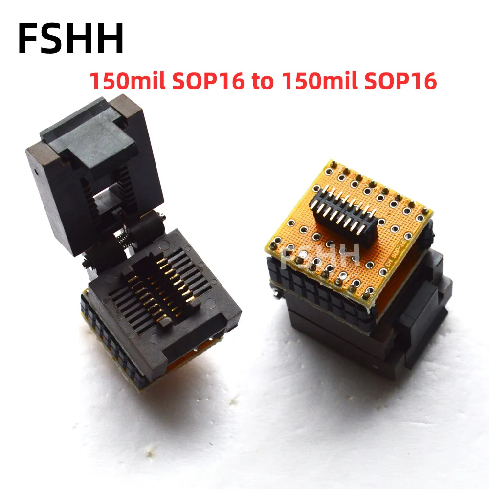 150mil SOP16 to SOP16 test socket FP-16-1.27-05 socket 1.27mm to 1.27mm socket