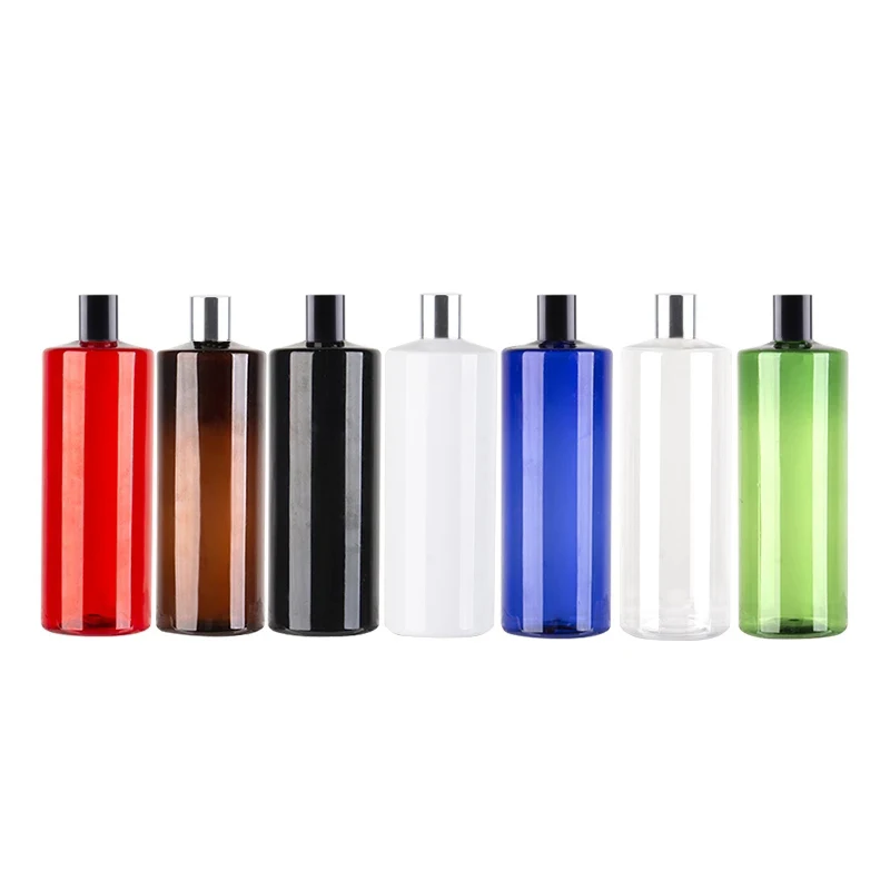 

500ml Shampoo Bottle With Black/Silver Screw Cap Cosmetic Container For Personal Skin Care Oil Shampoo Toners LiquId Bottle