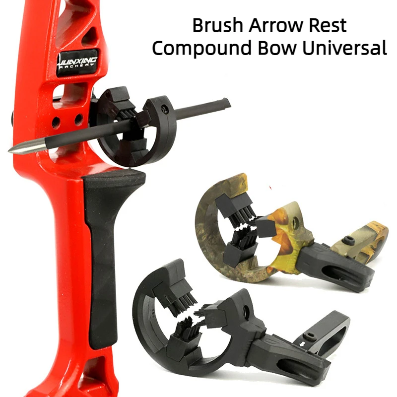 

Compound Bow Arrow Rest Archery Brush Capture Arrow Rest with 3 Brushes for Outdoor Hunting Accessory