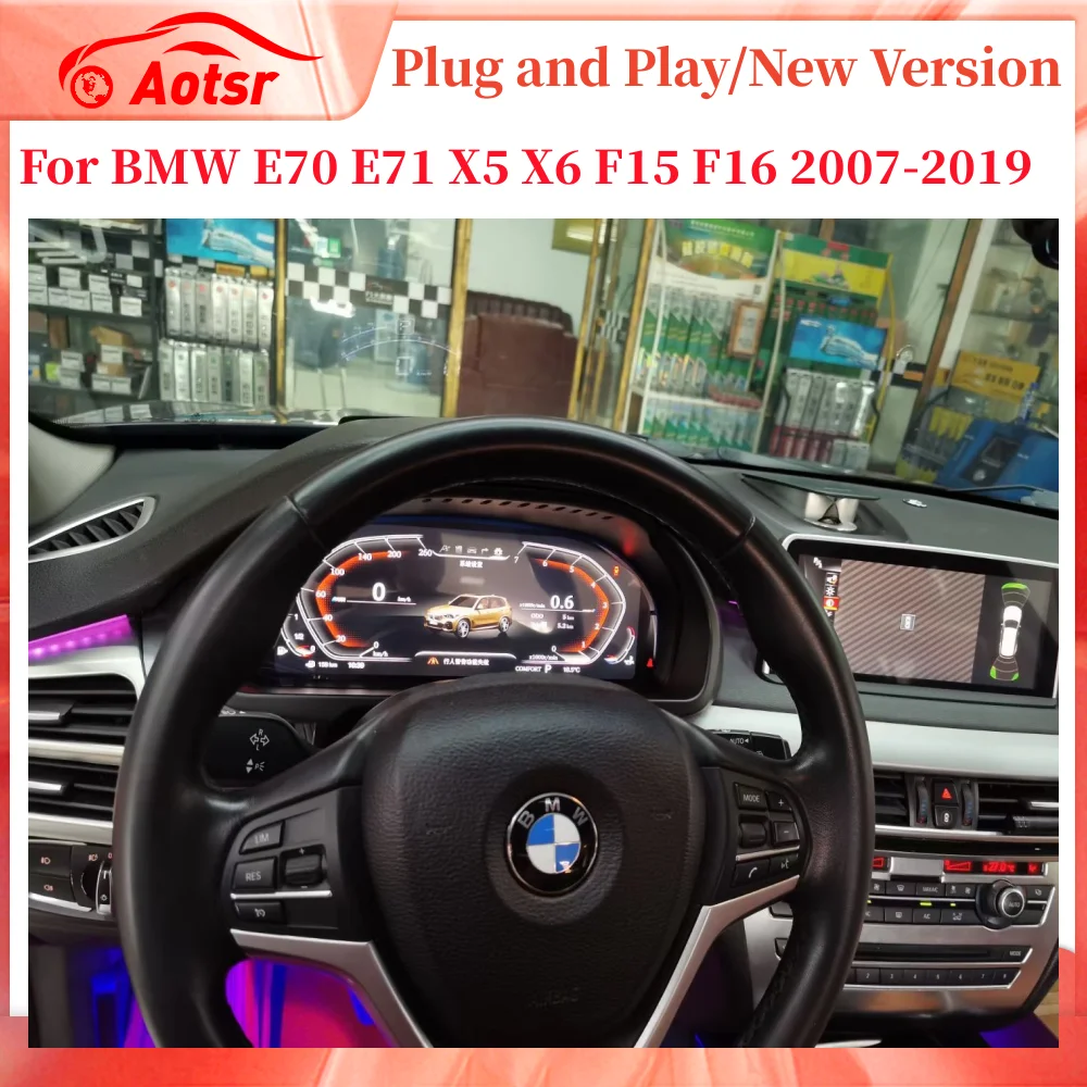 Для BMW X5 X6 E70 E71 F15 F16 2007 ~ 2019 автомобильный ЖК цифровой кластер Виртуальная кабина SpeedMeter приборная панель с ЖК-дисплеем