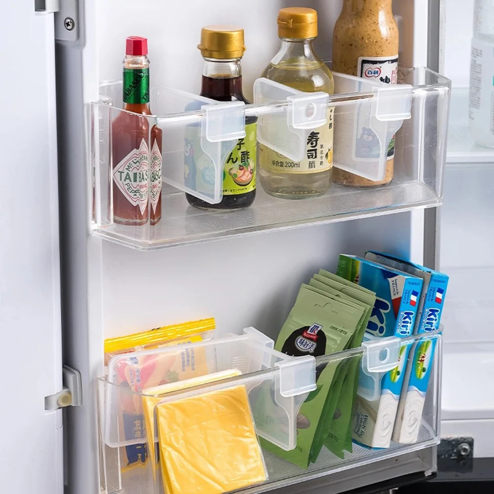 

20pcs Refrigerator Storage Partition Board Retractable Plastic Divider Storage Splint Kitchen Bottle Can Shelf Organizer