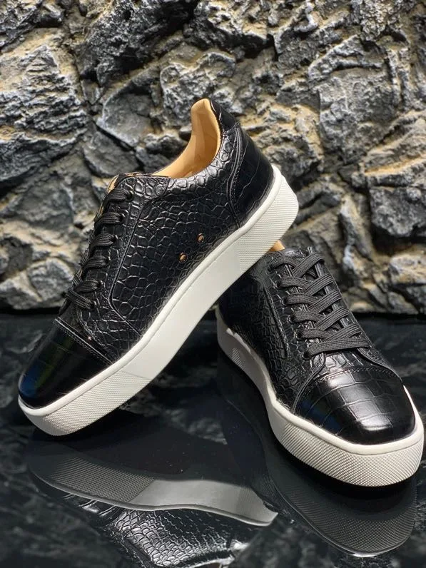 Luxury Designer Shoes Platform Leisure Red Bottom Shoes for Men Black Wedding Evening Dress Birthday Present Big size 47 48 Vip