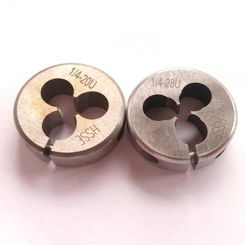 

Правая рука HSSE унифицированная trhead деление круглый штамп тонкий Винт регулируемые штампы UN UNC UNEF 1/4 1/4-20 UNF 1/4-28 UNS 1/4-32 1/4-36