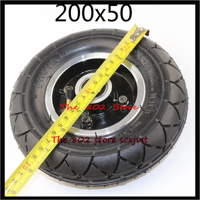 

Good quality Tire and Inner Tube 200X50 Full Wheels Size 8X2" Tyre for Electric Scooter Wheel Chair Truck Pneumatic Trolley Cart