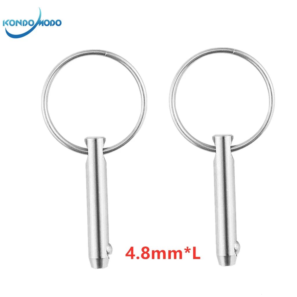 2PCS 4.8mm Marine Grade Stainless Steel 316 Quick Release Ball Pin For Boat Bimini Top Deck Hinge Hardware Boat Accessories
