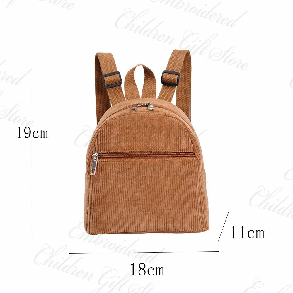 Миниатюрная Вельветовая сумка с именем под заказ женские модные рюкзаки