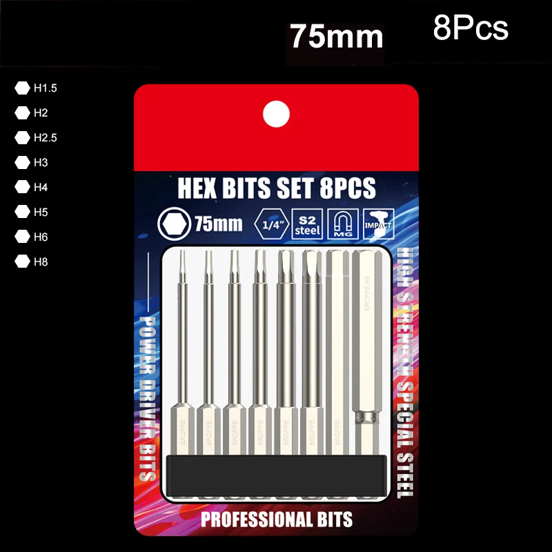 

Набор бит для отвертки GooBetter 1/4", стальной сплав, магнитные