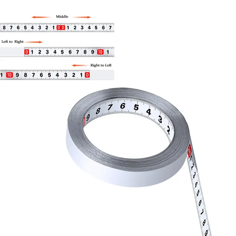 1-2M Stainless Steel Miter Track Tape Measure Self Adhesive Metric Scale Ruler Rust-Proof Durable And Wear-Resistan Ruler