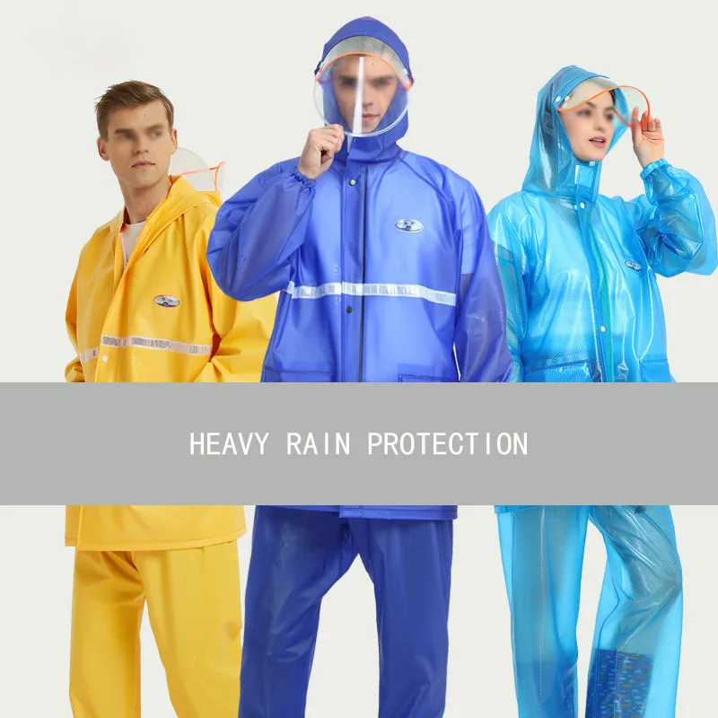 Men's Raincoat Suit Transparent 